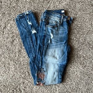 KANCAN Mid-Rise Ankle Skinny Stretch Jean